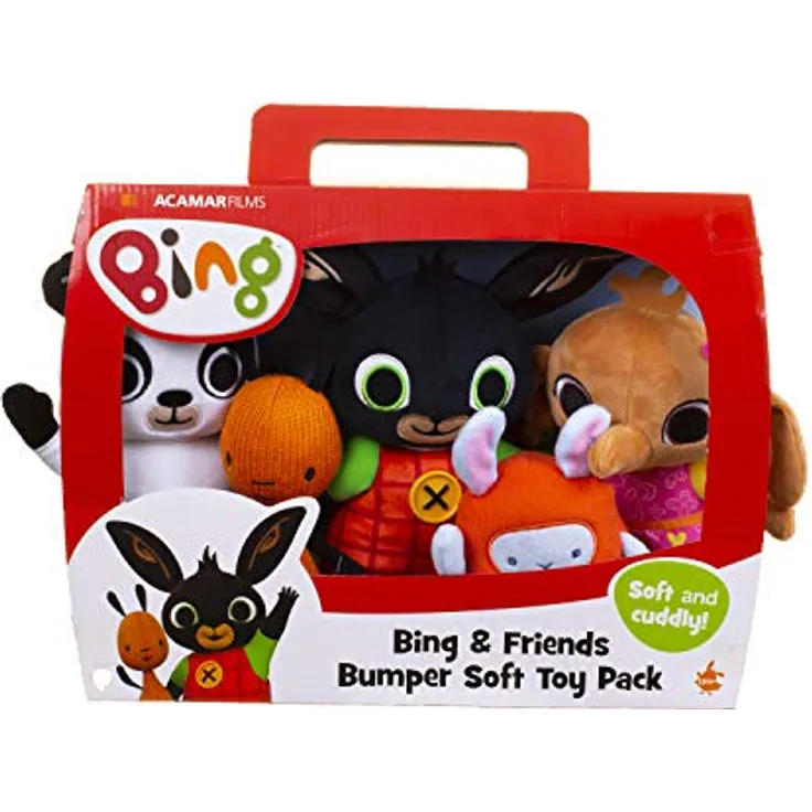 Bing & Freunde Plüschtier-Set, Kuscheltiere der Kultserie für Kinder, superweiche Materialien, saubere Verarbeitung