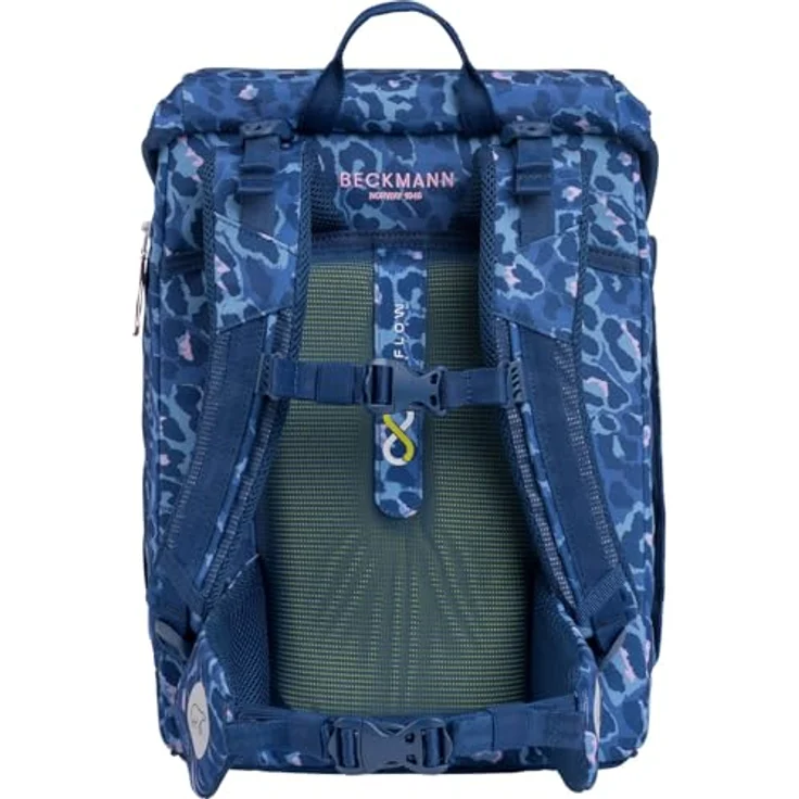 Beckmann Plus Air Schulranzen-Set 6-TLG. Cheetah, atmungsaktiver Ranzen mit wendbarer Vordertasche, inklusive Brustgurt und Sporttasche – Bild 4