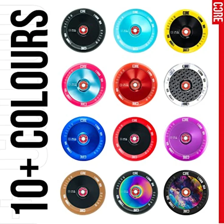 Core Action Sports Core Hollow V2 Stunt-Scooter, 110mm Rolle in Hellblau/PU Pink mit gewichtsreduzierendem Design und ABEC 9 Lagern – Bild 7