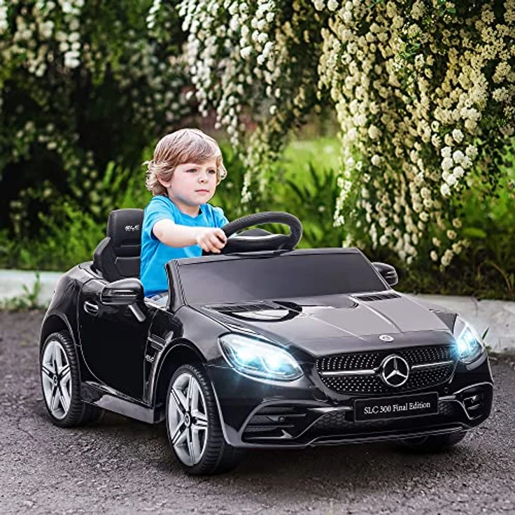 AIYAPLAY Elektro-Kinderauto mit Sicherheitsgurt, Musik, Schwarz, für Kinder ab 3 Jahren, Belastbarkeit 30 kg, 107L x 62.5B x 44H cm – Bild 2