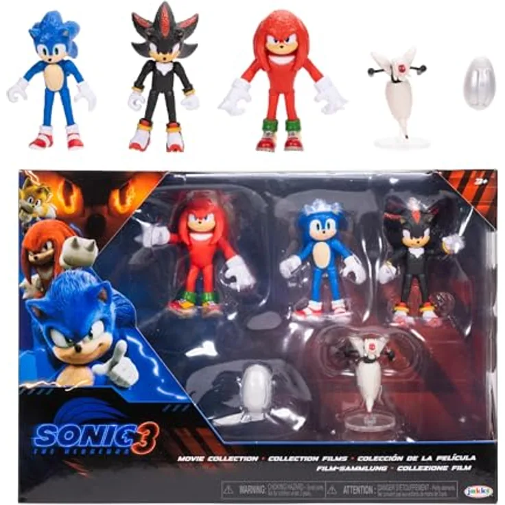 Sonic Sonic 3 Movie 6 cm Actionfiguren Multipack, Sammelfiguren Set