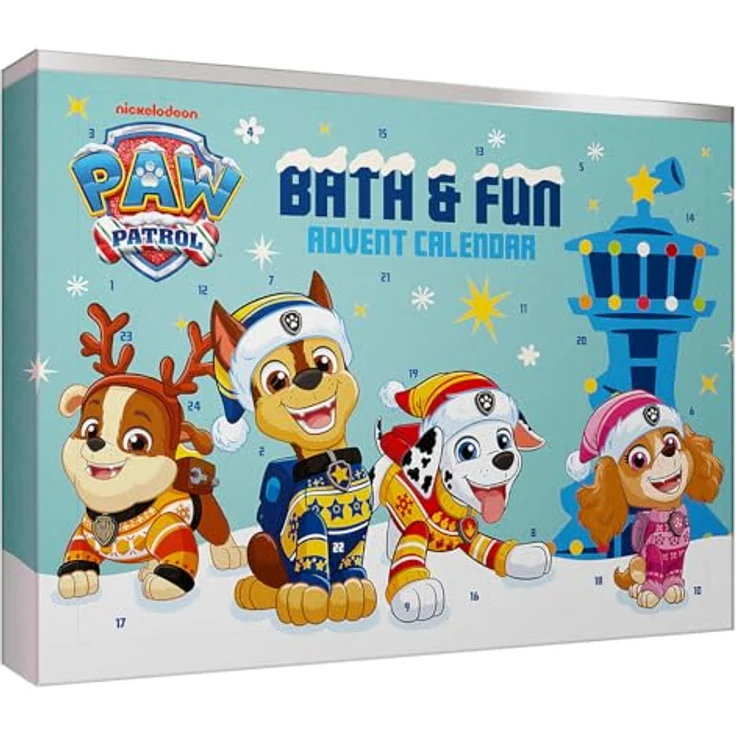 PAW PATROL Adventskalender Bath & Fun, Überraschungskalender mit Badespaß und Pflegeaccessoires für PAW Patrol Fans – Bild 1