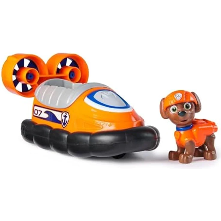 Spin Master PAW Patrol Spielzeug-Auto Zuma, Luftkissenboot aus recyceltem Material mit enthaltenem 7 cm Figur – Bild 5