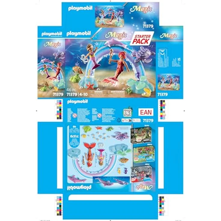 PLAYMOBIL Magic 71379 Starter Pack Meerjungfrauen, Spielfigurenset mit 2 Meerjungfrauen und Meeresfreunden, ab 4 Jahren – Bild 4