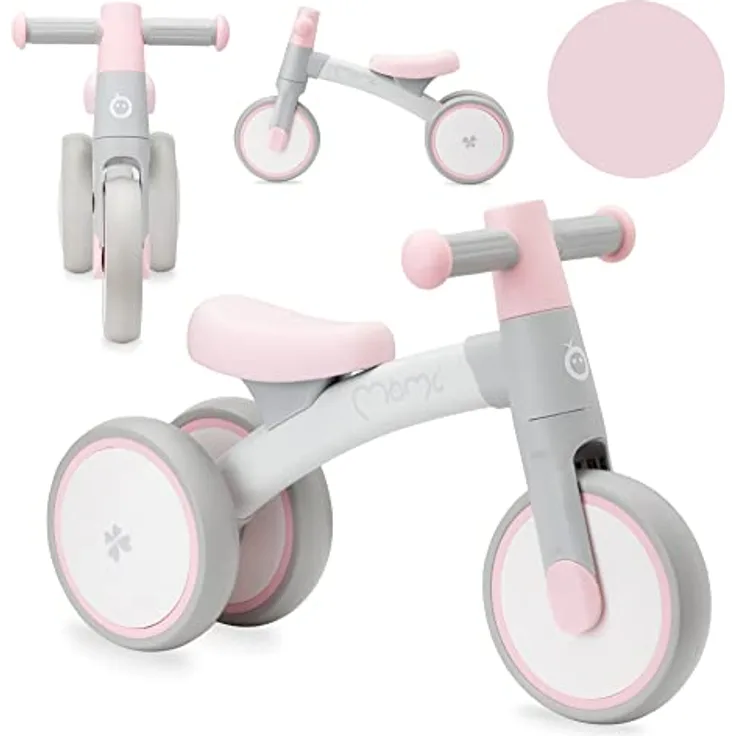Momi Tedi Kinderlaufrad für Mädchen und Jungen (max. Körpergewicht 25 kg), Mini-Laufdreirad mit pannensicheren Kunststoffrädern, Leichter Metallrahmen – 1,2kg