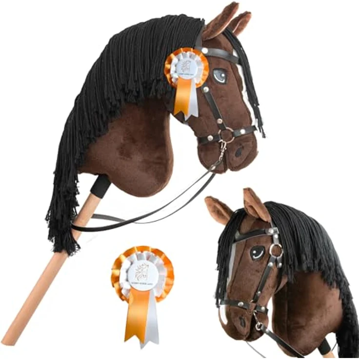 Hobby Horse Land Jump Star A3, Steckenpferd mit Trense komplett, langlebige Materialien und perfektes Design für aktives Spielen – Bild 1
