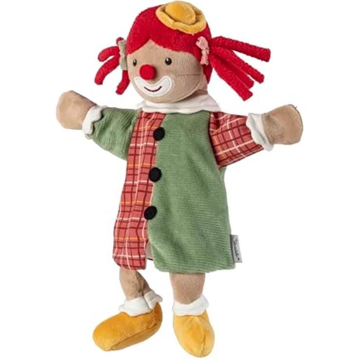 Sterntaler Handpuppe Clown, weiches Kinder Spielzeug für Puppentheater, Sprachförderung & Kuscheln, mehrfarbig – Bild 4