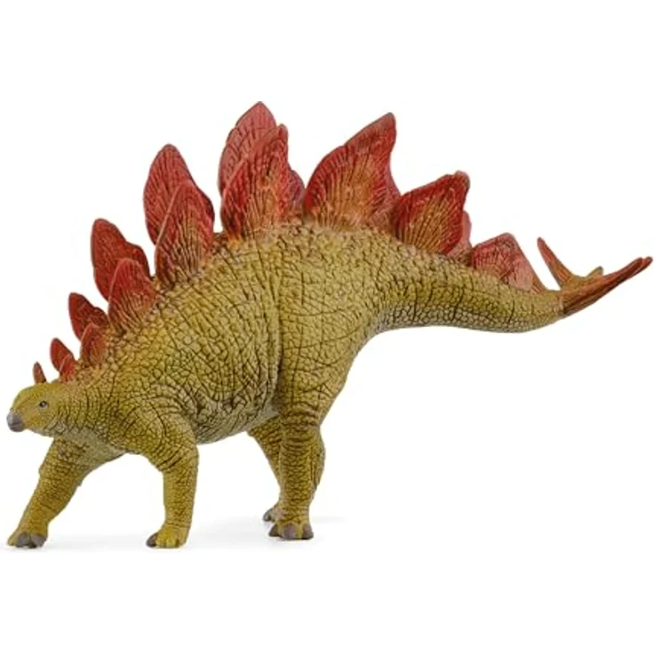 Schleich Stegosaurus (15040), Dinosaurier mit feuerroter Knochenplattenreihe, ca. 20 x 5 x 10,2 cm – Bild 1