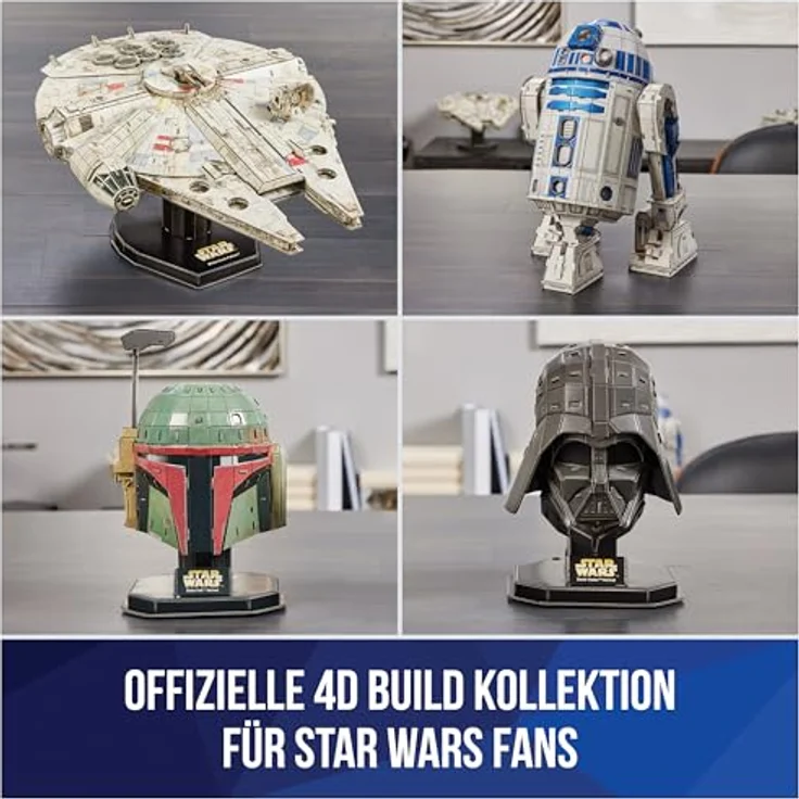 Spin Master 3D-Puzzle 4D Build - Star Wars Millennium Falcon Raumschiff, mit 223 Puzzleteilen – Bild 5