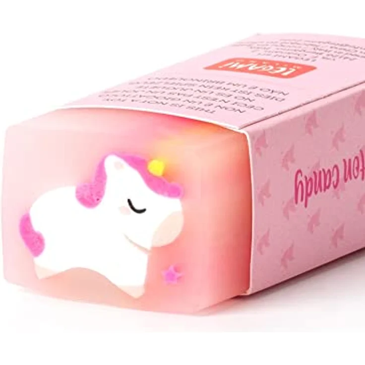Legami - Parfümierter Gummi, Jelly Friends, 2,2 x 5 cm, Einhorn-Thema, Aroma Zuckergarn, weiches und sauberes Löschen – Bild 2