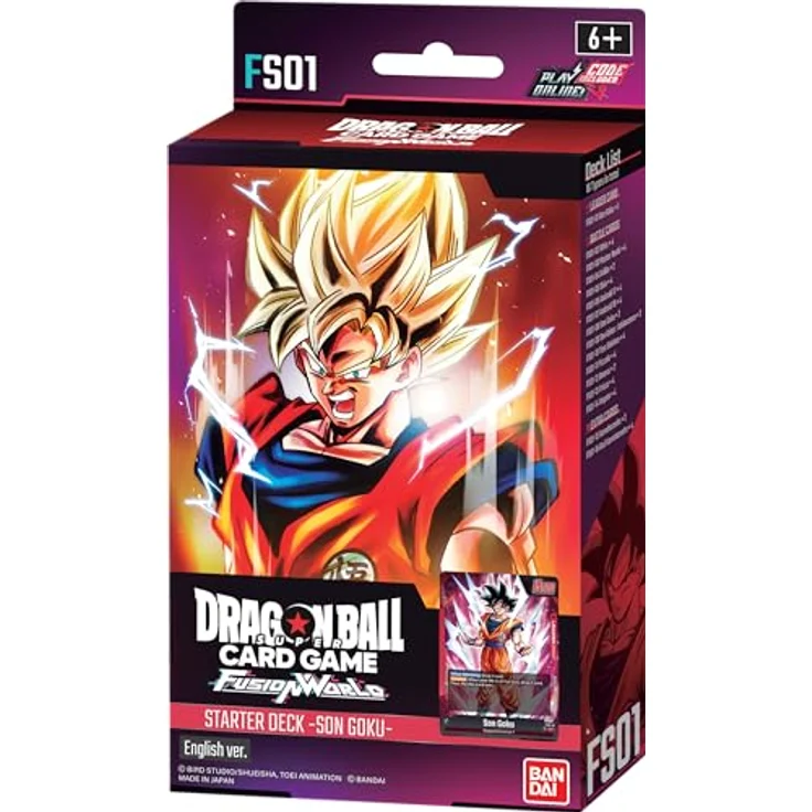 Bandai Dragonball Fusion World Starter Deck FS01 Son Goku EN, Sammelkarten-Starterdeck mit verschiedenen Ausführungen – Bild 2