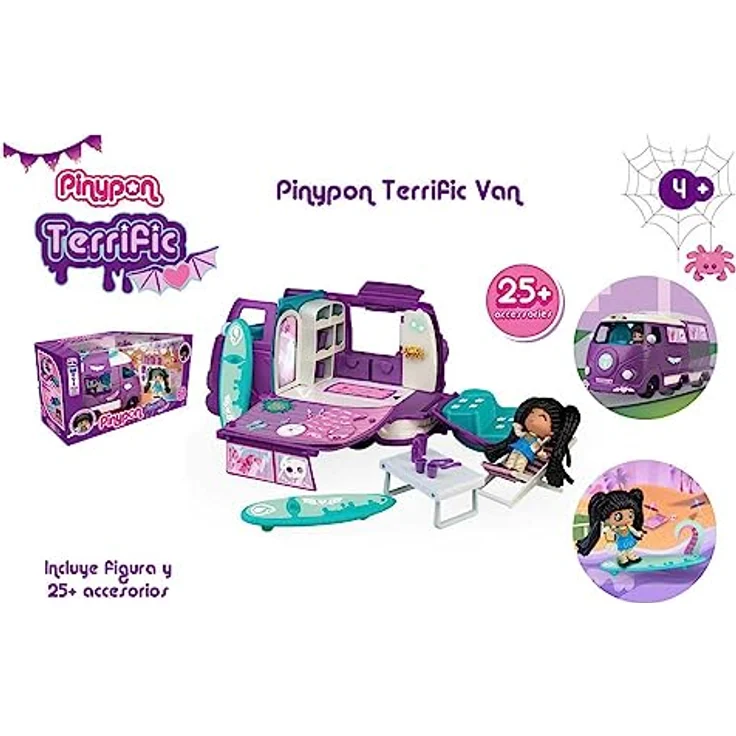 Famosa Pinypon PNY49000 Spielzeug-Set, Terrific Van mit Mumienfigur und Zubehör, ideal für Urlaubsspielzeug – Bild 7