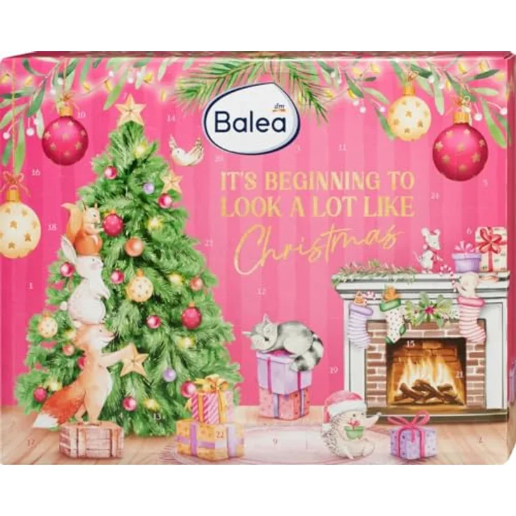 Balea Adventskalender 2024-24 Beauty Produkte für Gesicht, Körper und Haar - It's beginning to look a lot like christmas, 1 St.