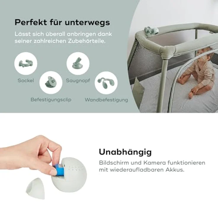 Babymoov Babyphone YOO GO PLUS HD, 5"-Display in HD-Qualität 720px, 8 Stunden Akkulaufzeit, Sleep Technology – Bild 5