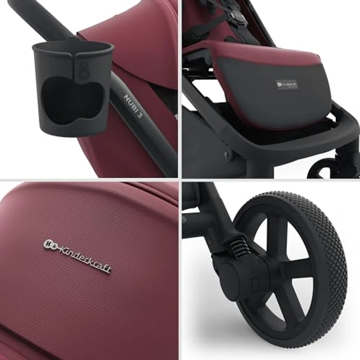 Kinderkraft Nubi 3, Sportbuggy mit automatischer Faltfunktion, UV-Schutz 50+, bis 27 kg belastbar, grau – Bild 10
