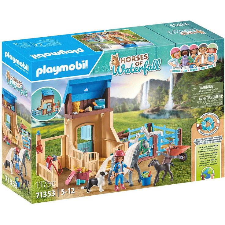 Playmobil® Konstruktions-Spielset Amelia & Whisper mit Pferdebox (71353), Horses of Waterfall, (117 St), teilweise aus recyceltem Material – Bild 1