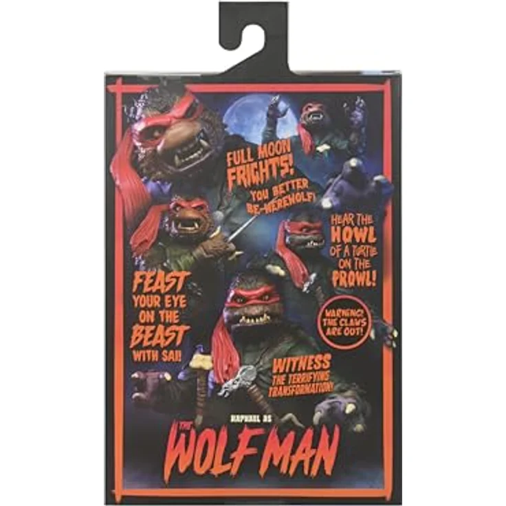 NECA Teenage Mutant Ninja Turtles Universal Monsters Ultimate Raphael als Werwolf Figur, 18 cm, braun, mit Zubehör – Bild 2