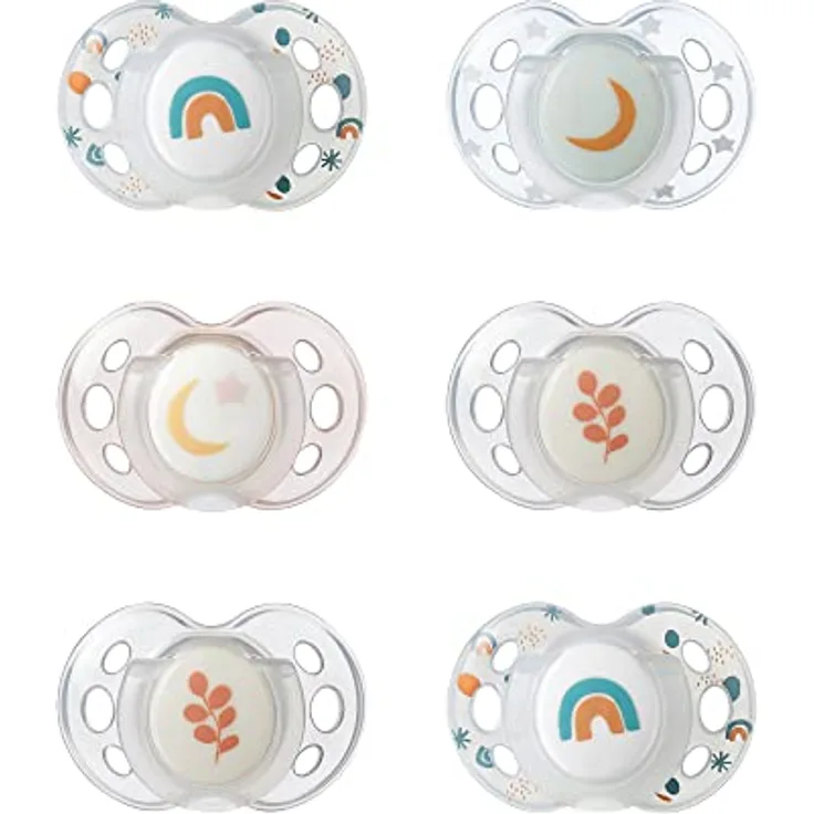 Tommee Tippee Ultra-light Silikonschnuller, Symmetrische Kiefergerechte Form, BPA-frei