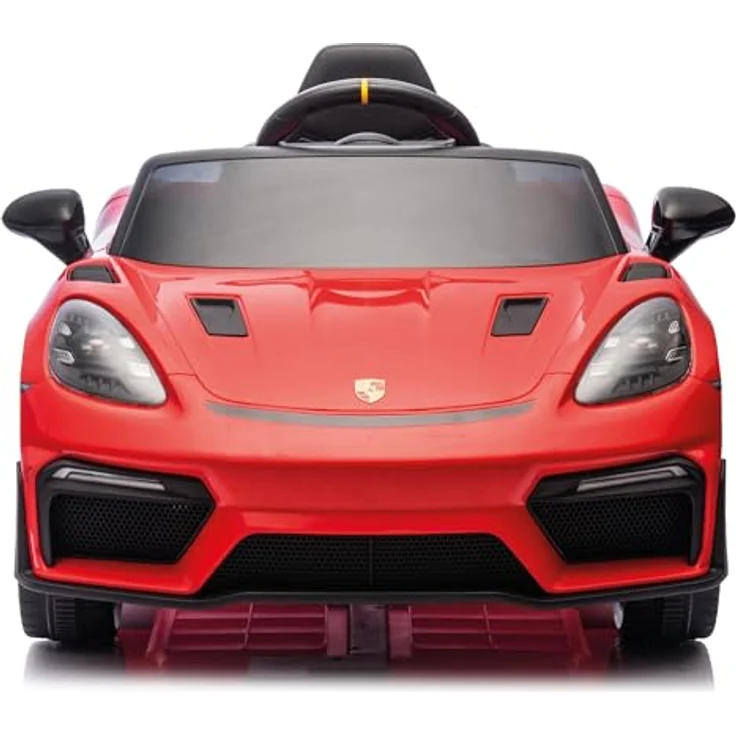 Injusa Porsche Spyder 12V Elektroauto für Kinder ab 3 Jahren, Luxuskinderauto in Rot mit Licht & Sound – Bild 4