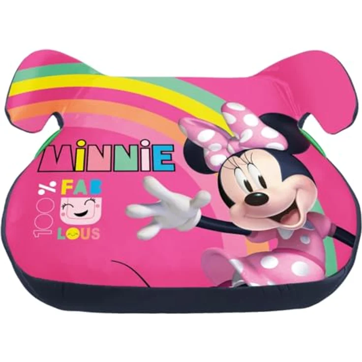 Seven Polska Kindersitzerhöhung "MINNIE", für Kinder 125-150 cm, EC Norm R129, abnehmbarer Bezug, ergonomisches Design, farbenfrohes Disney-Motiv – Bild 1