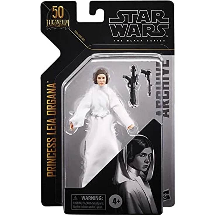 Star Wars F1908 The Black Series Archive Collection Prinzessin Leia Organa Figur, 50th Anniversary Edition aus "A New Hope" – Bild 3