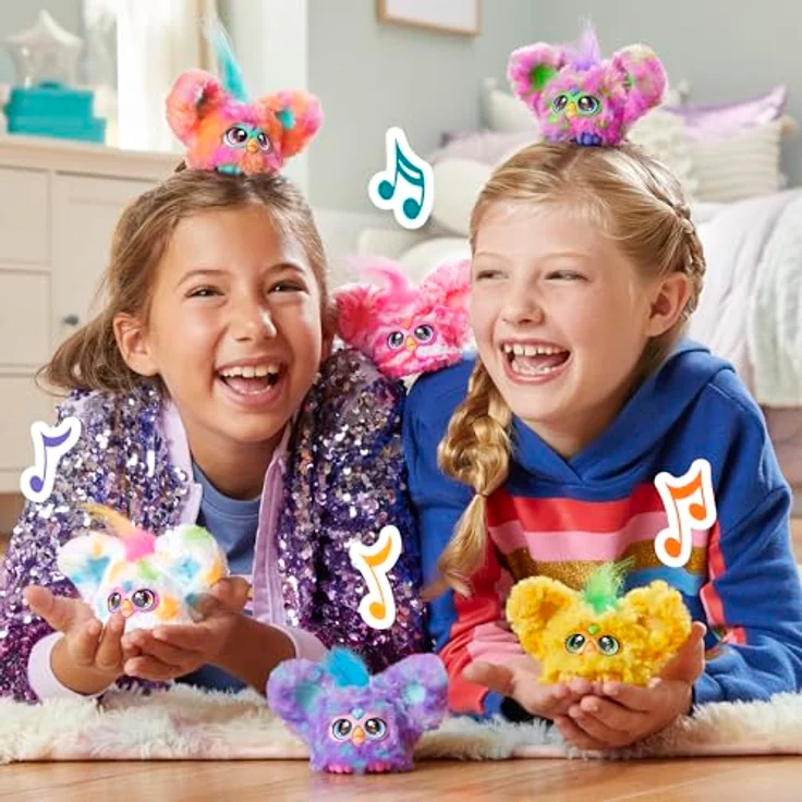 Hasbro Furby Furblets Bub-Lee, interaktives Plüschtier mit K-POP Musik und Schlüsselanhänger, pink-weiß gestreift, für Kinder ab 6 Jahren – Bild 8