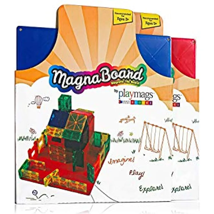 Playmags Bauplatte - Magnetische Start Bauplatte oder andere magnetische Fliesen - Große auf jedes magnetisches Tile Spielzeug auf Hinzufügen - Farben können variieren