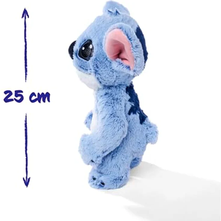 Simba Disney Stitch Live Action Plüschfigur, 25 cm groß, originalgetreu, stehend, für Babys und Kinder ab 0 Monaten – Bild 3