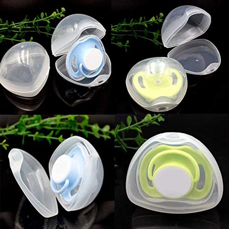 Dummy Case 5Pcs Transparent Pacifier Case Pacifier Holder Box BPA-Free Nipple Shield Case for Travel and Home – Bild 6