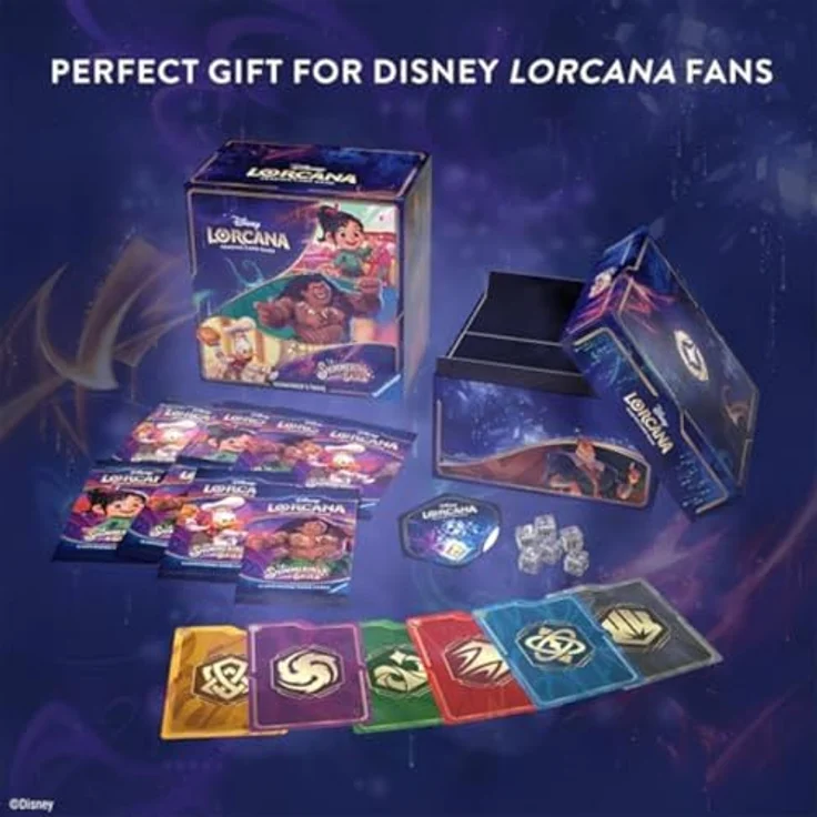 Ravensburger Disney Lorcana Trading Card Game - Shimmering Skies - Illumnieer's Trove (Englisch) - Sammelkarten Set mit exklusiven Inhalten und hochwertiger Aufbewahrungsbox - Preisvergleich – Bild 4