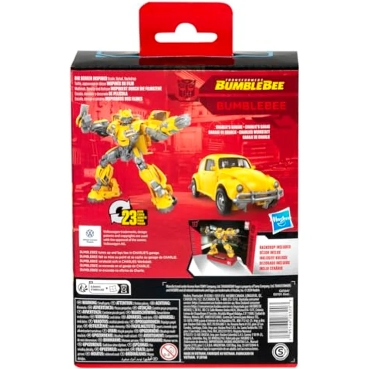 Hasbro Transformers Studio Series Deluxe-Klasse Bumblebee 117, 11,5 cm Action-Figur im VW Käfer Design mit Blaster und Schwert, beweglich und inspiriert von Filmszene „Charlies Werkstatt“ – Bild 5