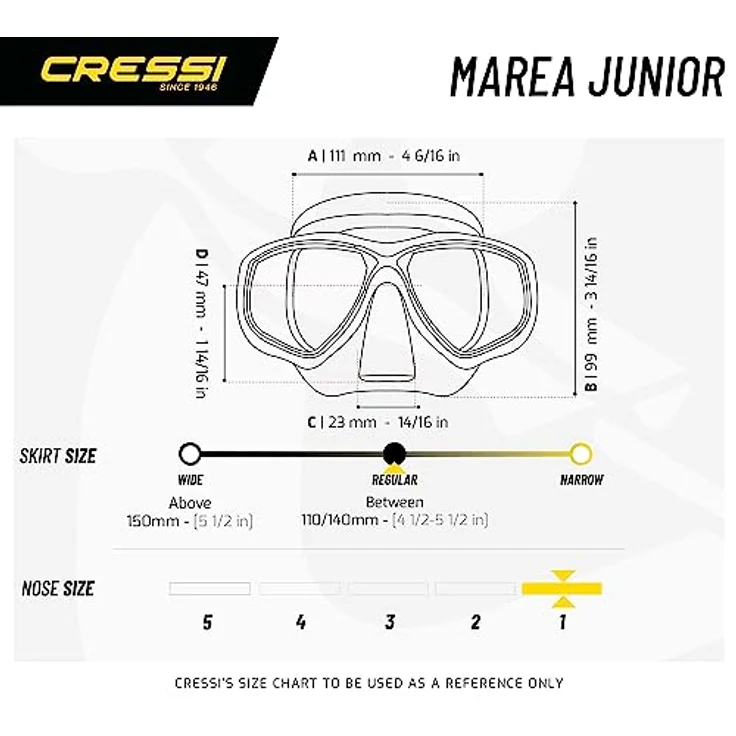 Cressi Premium Combo Schnorchelset Junior - erhältlich mit Marea Jr oder Estrella Jr Maske und Top-Schnorchel, Unisex Kind – Bild 5