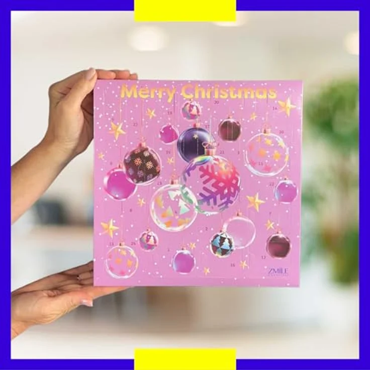 ZMILE COSMETICS Adventskalender 3D Christmas Balls (24-tlg), vegane Kosmetik - Beauty-Festival mit schimmerndem Lidschatten, funkelndem Nagellack und faszinierendem Highlighter, Reisegröße, ideal als Geschenk, Cover-Motiv auf Rückseite – Bild 7