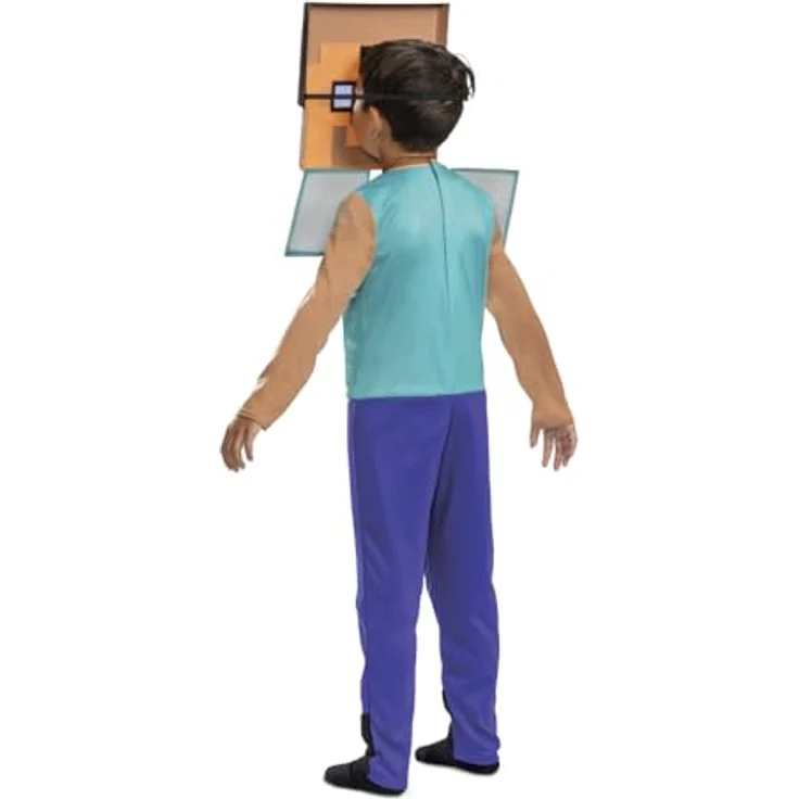 Minecraft Steve Kinderkostüm, Offiziell lizenziert von Disguise, Bequeme Passform und detailliertes Design, Größe S (4 bis 6 Jahre) – Bild 3