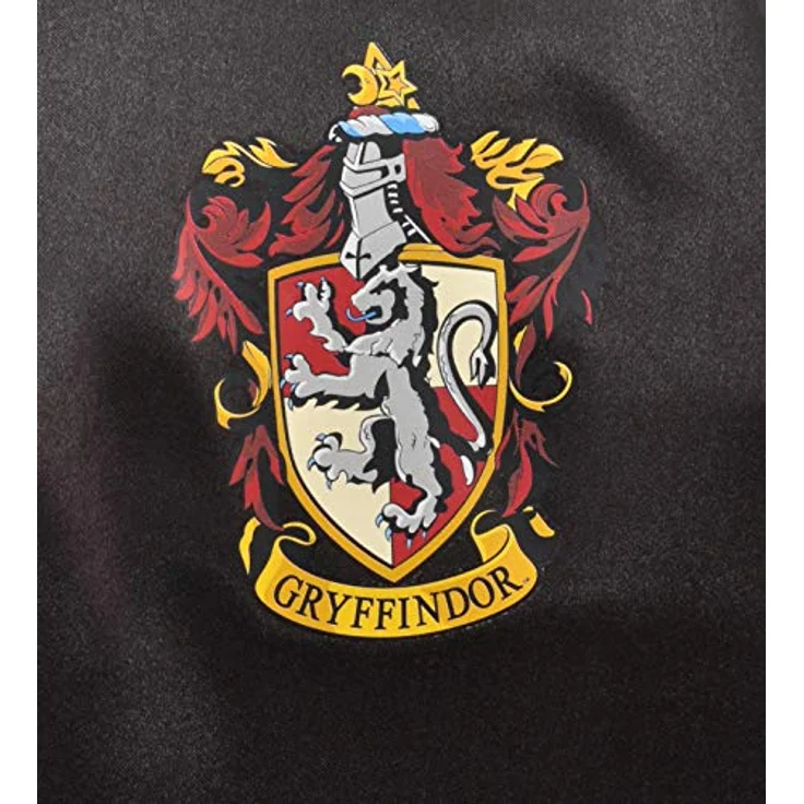 Ciao Hermione Granger Kostüm, offizielles Harry Potter Kinderkostüm mit Kapuzenumhang und Gryffindor-Wappen, Schwarz/Rot, Größe 5-7 Jahre – Bild 2