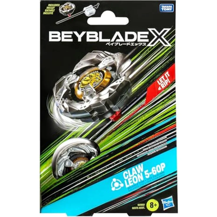 Hasbro Beyblade X Claw Leon G0193Es0, Starter Pack mit Balance Top und Launcher, innovatives X-Celerator Gear System – Bild 2