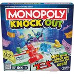 Monopoly Monopoly Knockout Family Party Board Game, Brettspiel für Familie mit estnischer und lettischer Sprache, über 90 cm Spielbrett