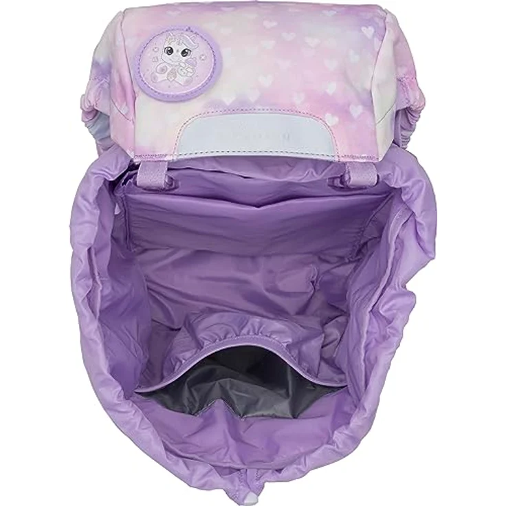 Beckmann Schulranzen Classic, 6tlg. Set in Blau, inkl. Sportrucksack, Federmäppchen, Schlamperrolle und Buttons, ergonomisch und klimaneutral – Bild 7