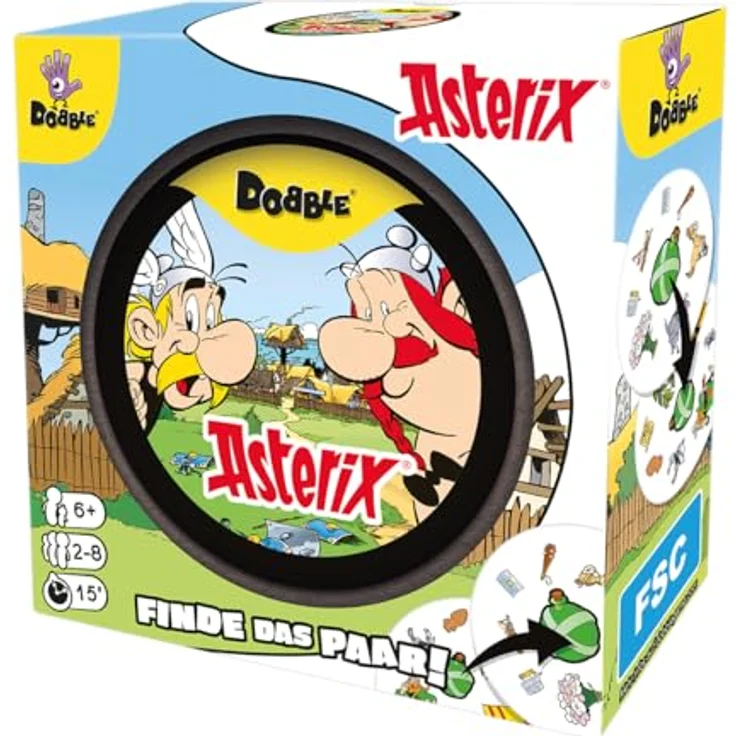 Zygomatic Dobble Asterix, Reaktionsspiel mit 55 Asterix-Karten für 2-6 Spieler, ab 6 Jahren – Bild 4