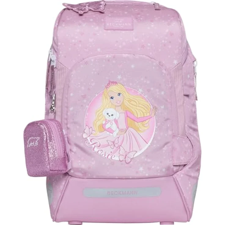 Beckmann Active Air FLX - 6-TLG. Set Rosie, Schulranzen mit wendbarer Vordertasche und innovativem Rückensystem – Bild 2