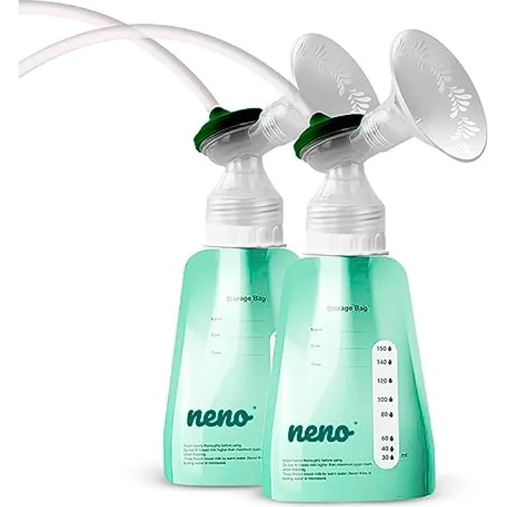 Neno NEN-BAB-BT004 Muttermilch-Aufbewahrungstaschen, 20 Stück à 150 ml, BPA-frei, hygienisches Design