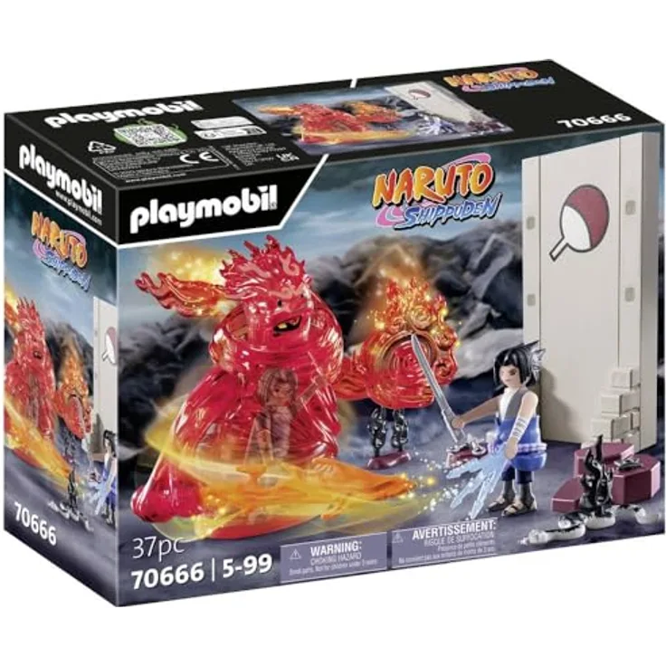 PLAYMOBIL 70666 Sasuke vs. Itachi Spielset, Ninja-Action mit beweglichem Susano'o und abnehmbaren Zubehör, Mehrfarbig