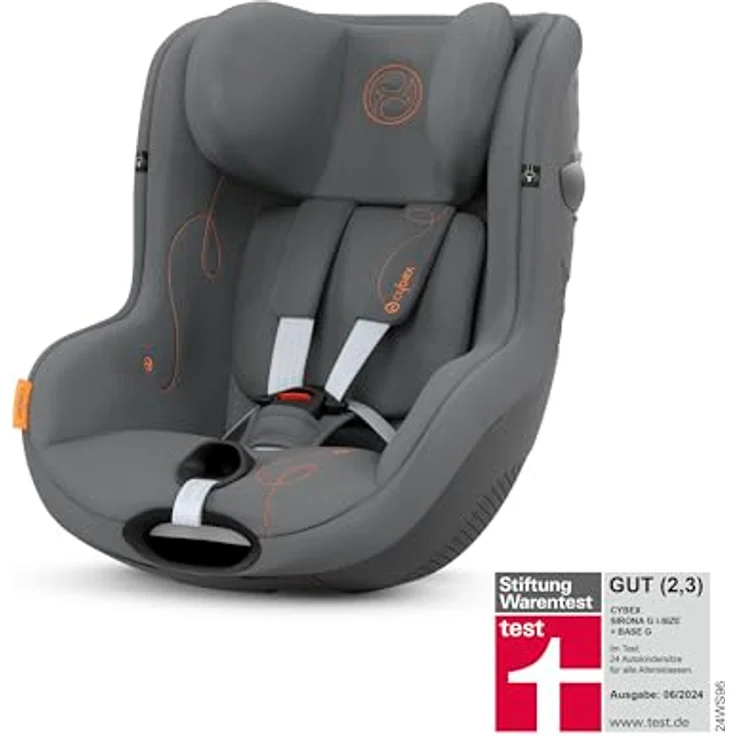 Cybex Sirona G I-Size Reboard Kindersitz, für Kinder von 61 cm bis 105 cm, bis ca. 4 Jahre, Lava Grey – Bild 3