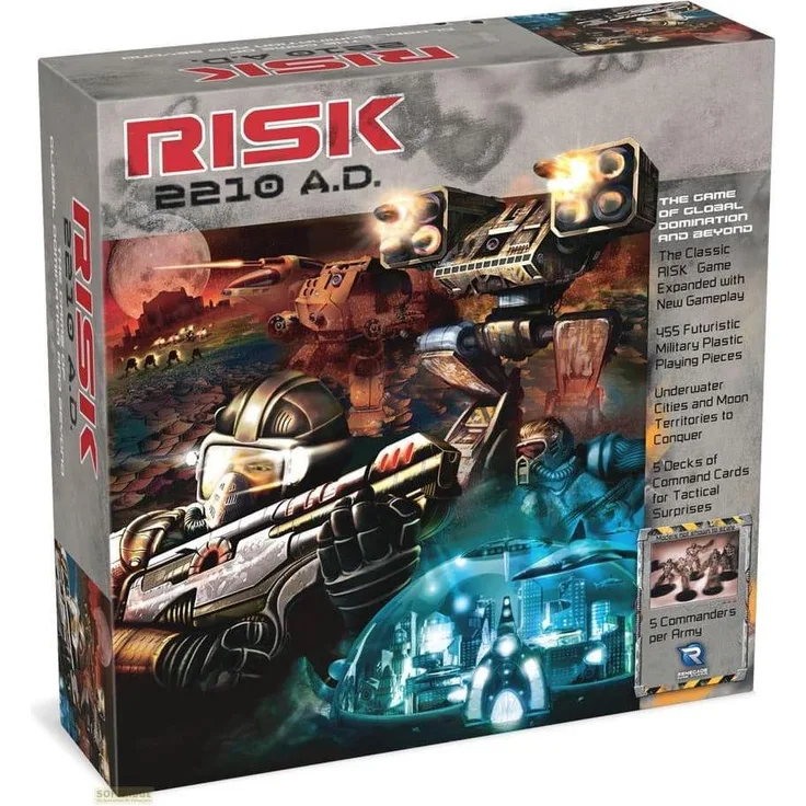 Renegade Avalon Hill Risk 2210 A.D., Brettspiel mit strategischen Mechaniken, 2-5 Spieler, 240 Minuten Spieldauer, englische Version