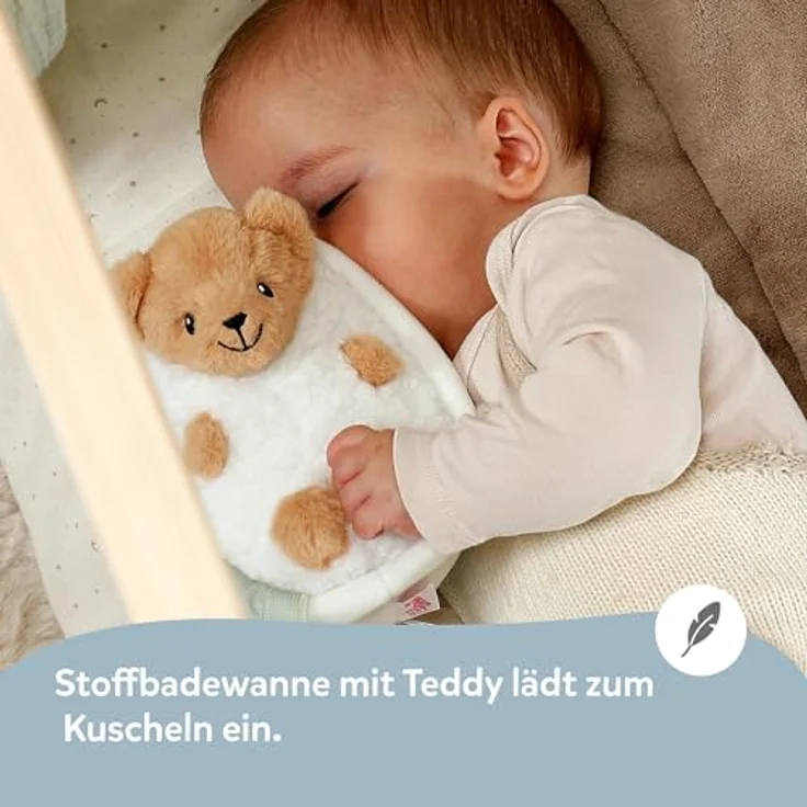 BABY Born Spieluhr Teddy 18cm Plüsch-Bär in Badewanne, herausnehmbares Musikmodul, waschbar – Bild 4