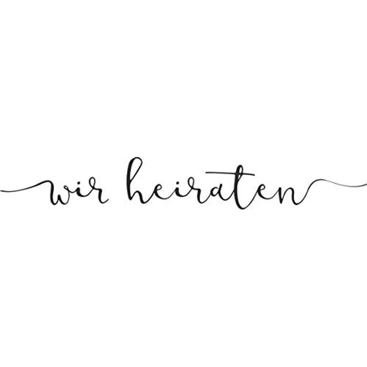 Heyda Holzstempel "Wir heiraten", 11,6x3,1cm, hochwertiger Stempel für Karten- und Dekorationsgestaltung – Bild 2