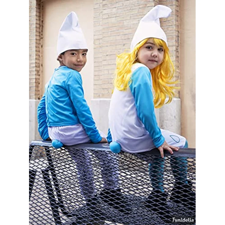 Funidelia Schlumpf Kostüm für Jungen und Mädchen The Smurfs, Zeichentrickfilm, Zwerg - Kostüm für Kinder & Verkleidung für Partys, Karneval & Halloween - Blau, Größe 3-4 Jahre – Bild 5