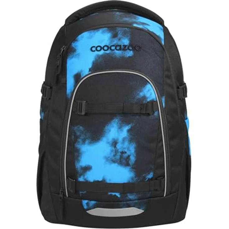 Coocazoo Mate Schulrucksack „Mystic Clouds”, ergonomisch und anpassbar, schwarz-blau, höhen- und größenverstellbar, mit Brust- und Hüftgurt, 30 Liter, für die 3. Klasse – Bild 1