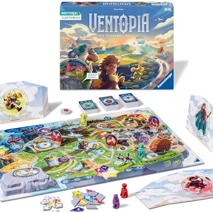 Ravensburger Ventopia, elektronisches Gesellschaftsspiel mit Abenteuer-Gameplay für 2-4 Spieler, Made in Europe, ab 7 Jahren – Bild 1
