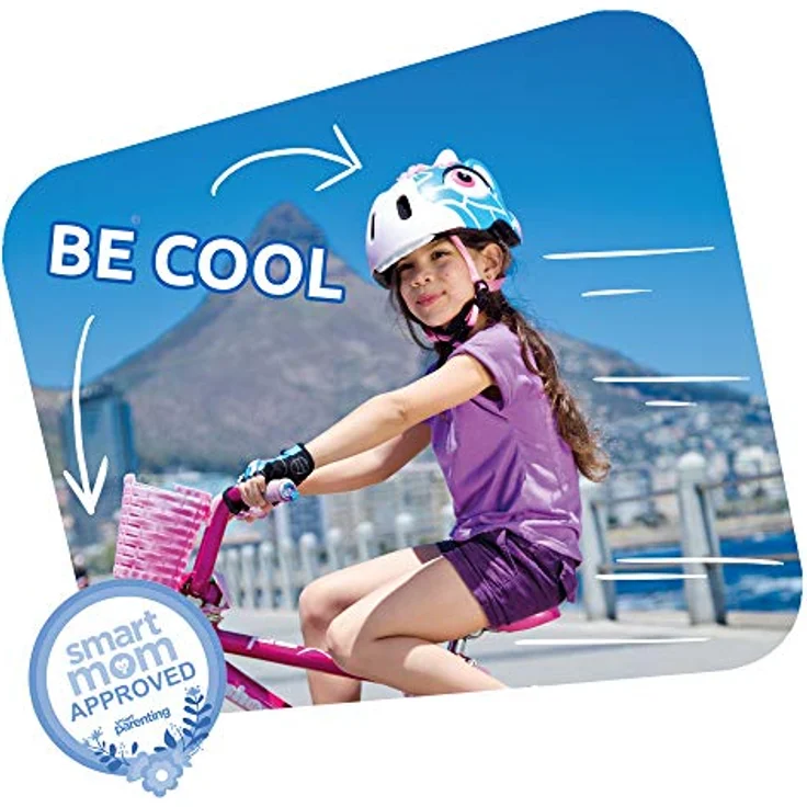 Crazy Safety Kinder Fahrradhelm | Kinder 2-7 Jahren mit LED-Rücklicht, 6 Belüftungsöffnungen, Giraffe Blau – Bild 5